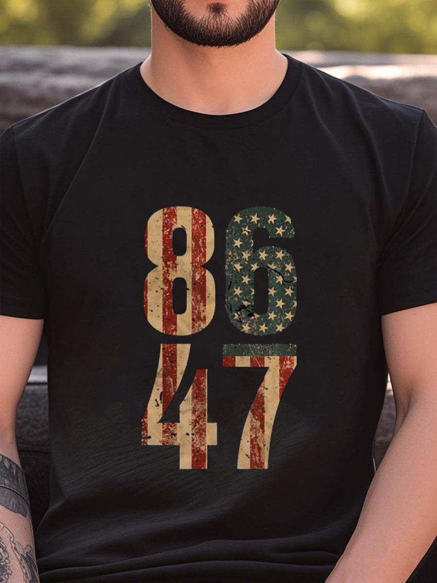 Men's 8647 printed T-shirt