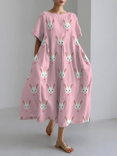 Women's Easter Bunny Print Dress