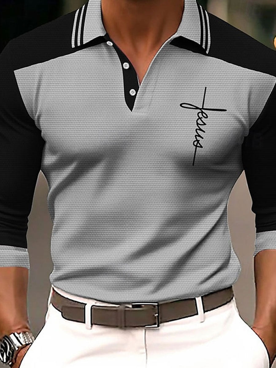 Men's Faith Printed Polo Shirt