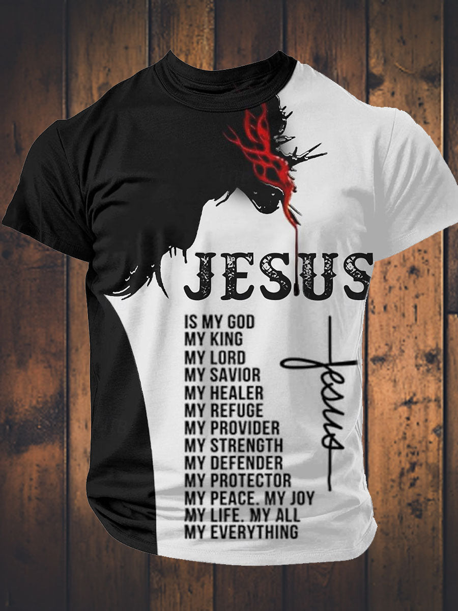 Men's Faith Jesus My Everything Printed T-Shirt