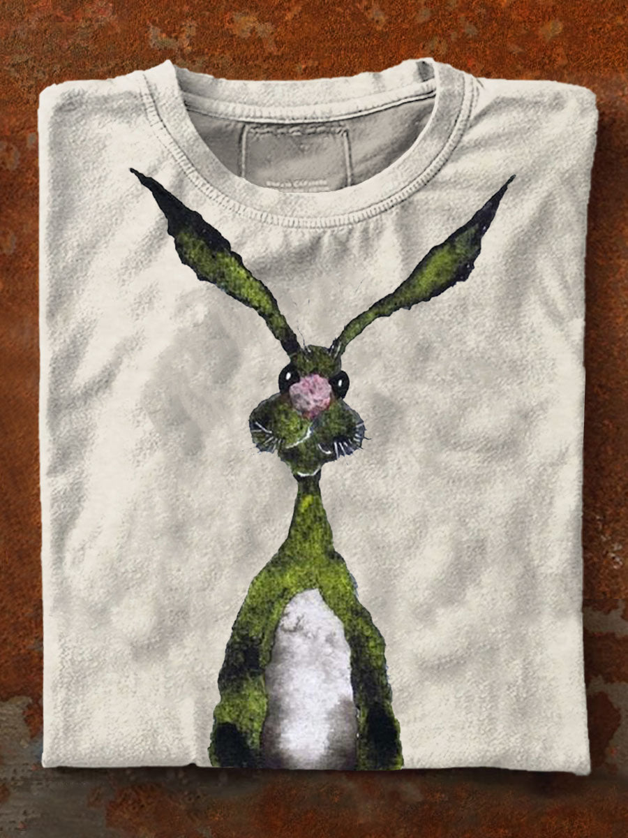 Women's Easter Bunny Print T-Shirt