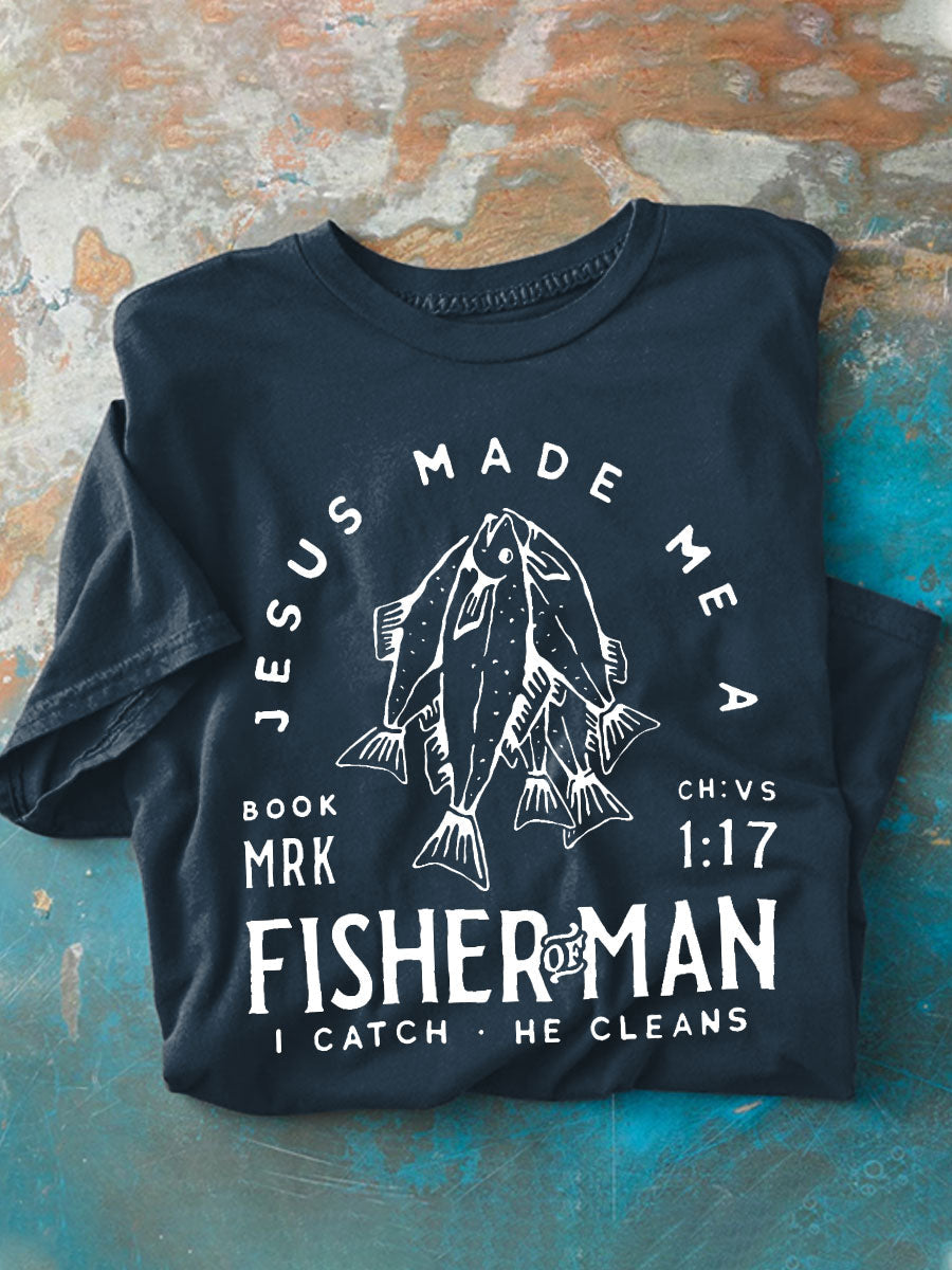 Men's Faith I Catch He Clean Fishing Lover T-Shirt