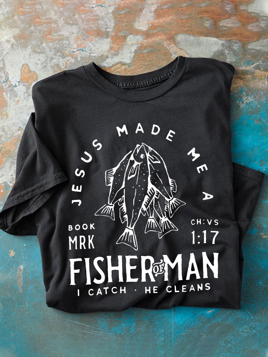 Men's Faith I Catch He Clean Fishing Lover T-Shirt