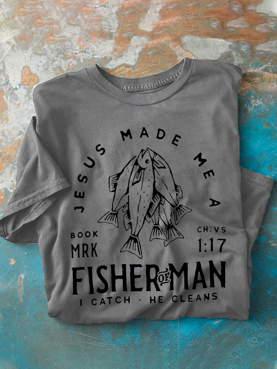 Men's Faith I Catch He Clean Fishing Lover T-Shirt