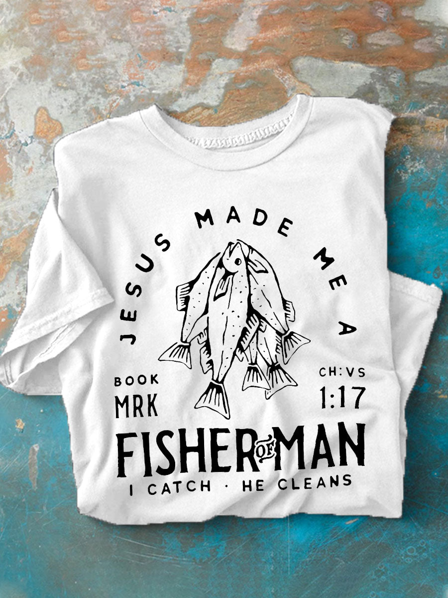 Men's Faith I Catch He Clean Fishing Lover T-Shirt