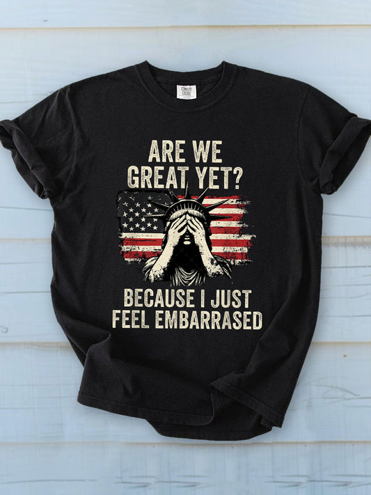 Women's Are We Great Yet? Printed T-Shirt