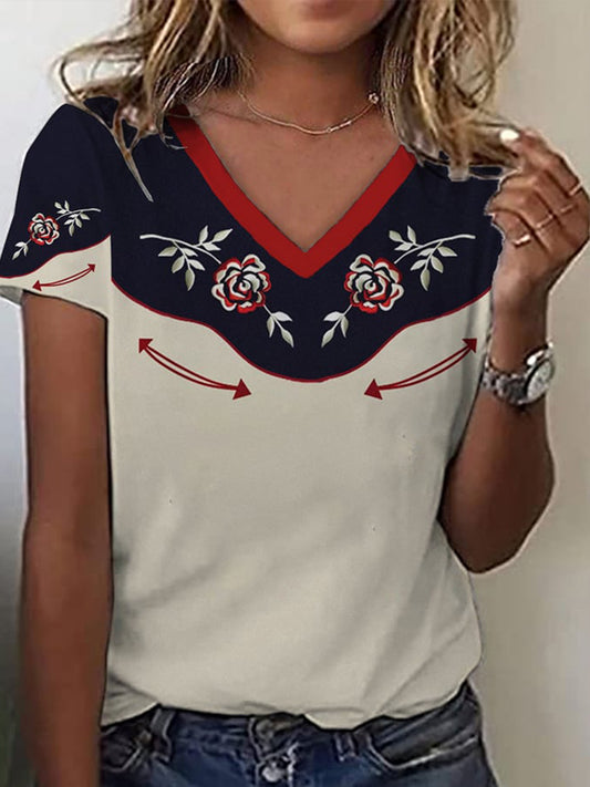 Women's Western Print T-Shirt