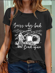 Women's Funny Easter Guess Who's Back Printed T-shirt