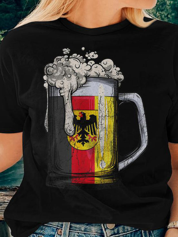 Women's German Beer Day Print T-Shirt