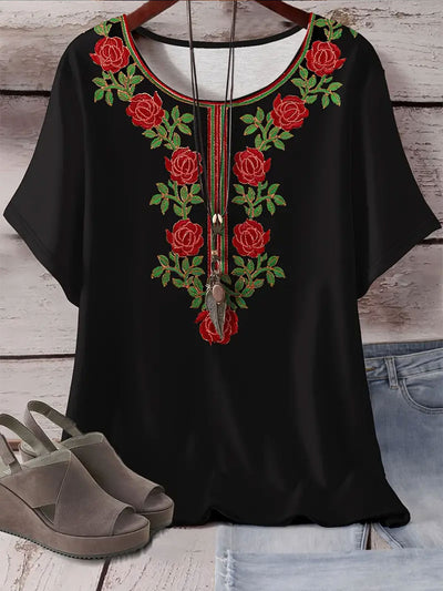 Women's Mexico Cinco De Mayo Floral Printed Top