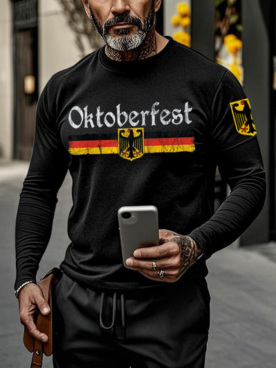 Men's German Oktoberfest Print Long Sleeve T-Shirt