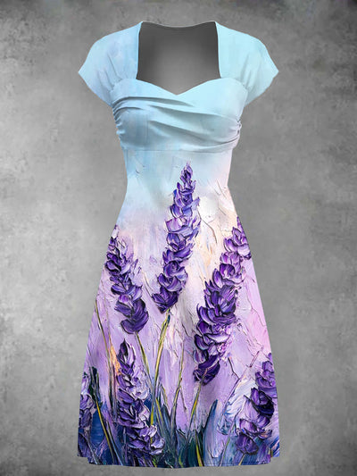 Women's Purple Floral Dress