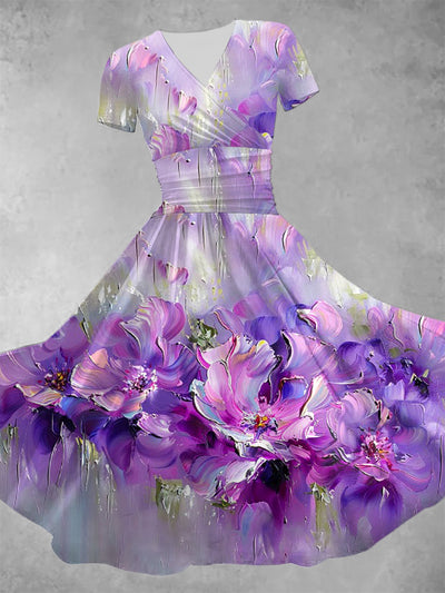 Women's Purple Floral Dress