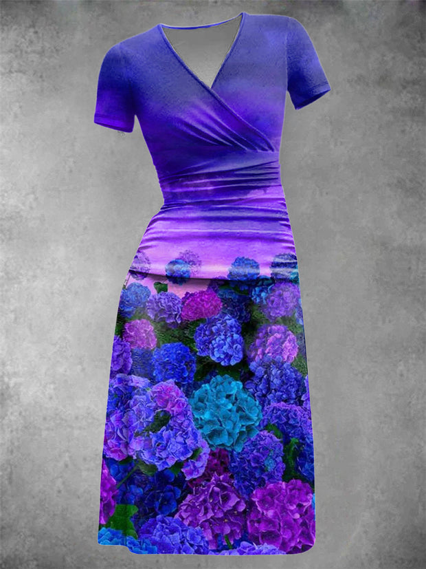 Women's Purple Floral Dress