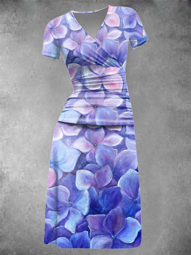 Women's Purple Floral Dress