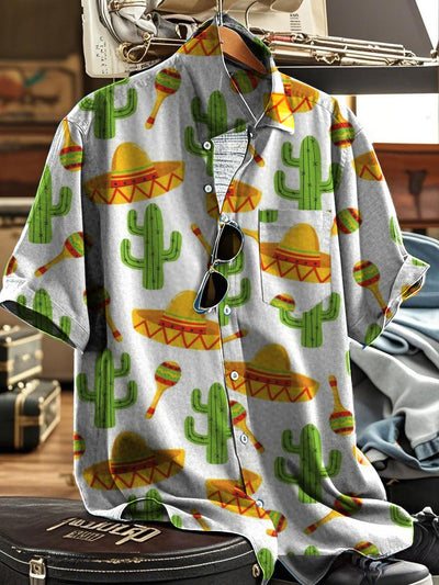 Men's Mexican Festival Viva Cinco De Mayo Printed Shirt