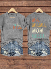 Women's Mother's Day Bruh Mom Printed T-shirt