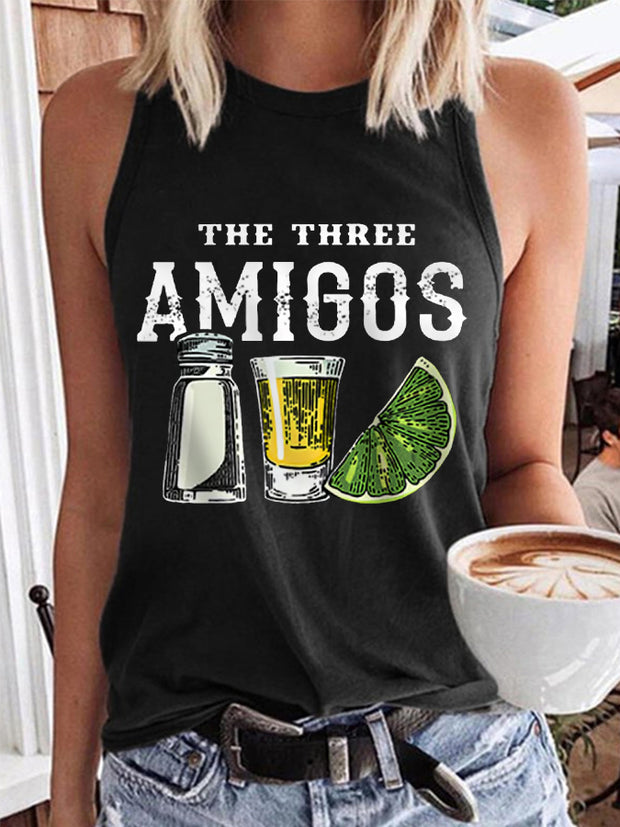 Women's Funny The Three Amigos Cinco De Mayo Casual Vest