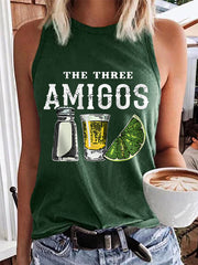 Women's Funny The Three Amigos Cinco De Mayo Casual Vest