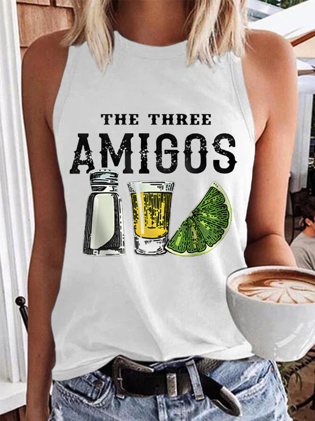 Women's Funny The Three Amigos Cinco De Mayo Casual Vest