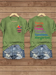 Women's Cinco De Mayo Printed V-Neck Short  Sleeve T-Shirt