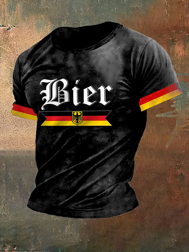 Men's Germany Bier Short Sleeve Round Neck T-Shirt