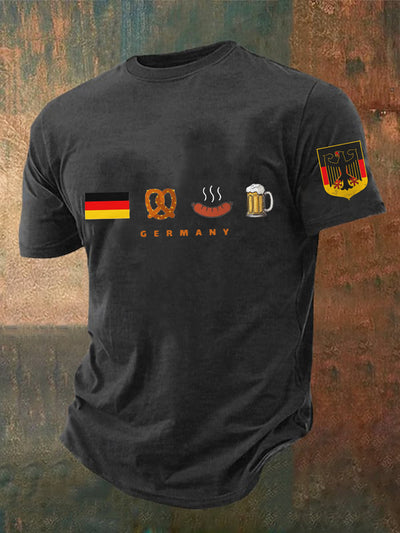 Men's German Beer Day Printed Short Sleeve T-Shirt