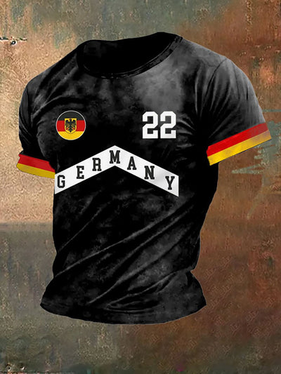 Men's Germany Short Sleeve Round Neck T-shirt