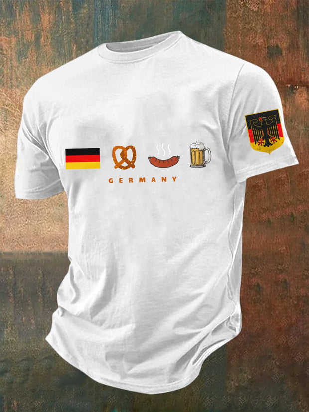 Men's German Beer Day Printed Short Sleeve T-Shirt