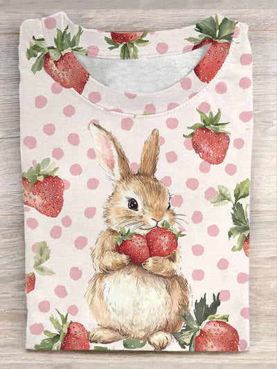 Women's Easter Bunny Print T-Shirt