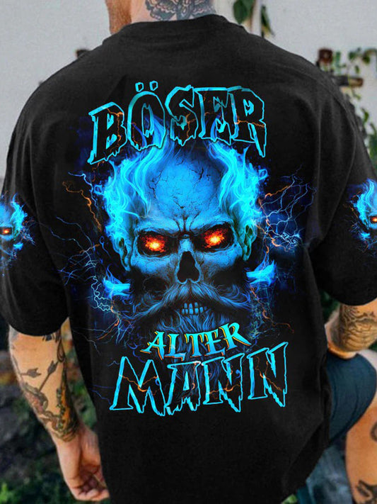 Men's BÖSER ALTER MANN VOLLSTÄNDIGER DRUCK Printed T-Shirt