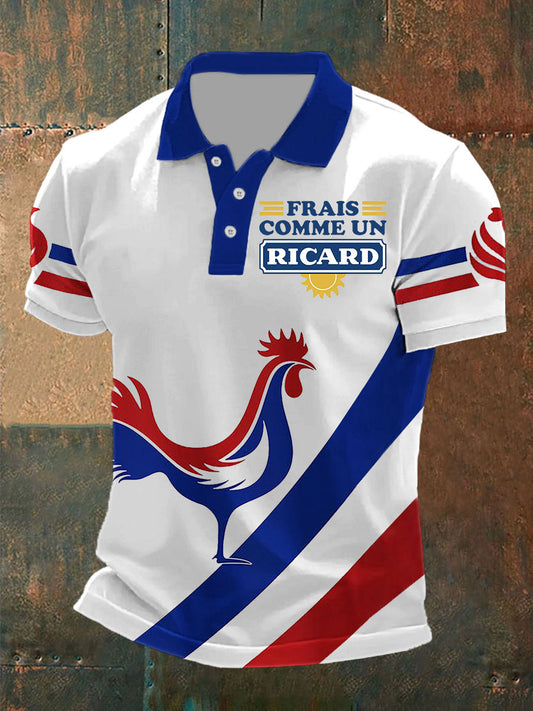 Men's Frais Comme Un Ricard Short Sleeve Polo Shirt