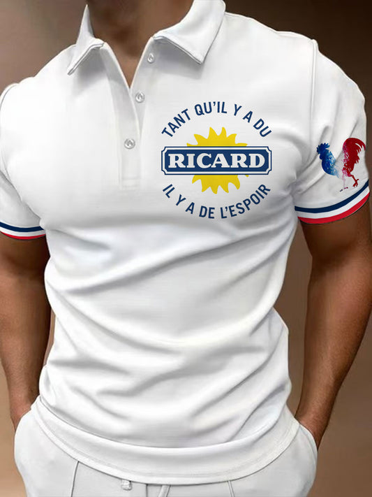 Men's Tant Qu’il Y A Du Ricard Short Sleeve Polo Shirt